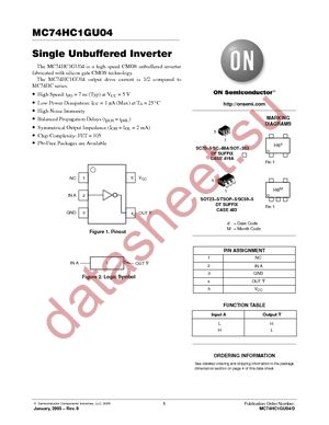 MC74HC1GU04DFT1 datasheet  